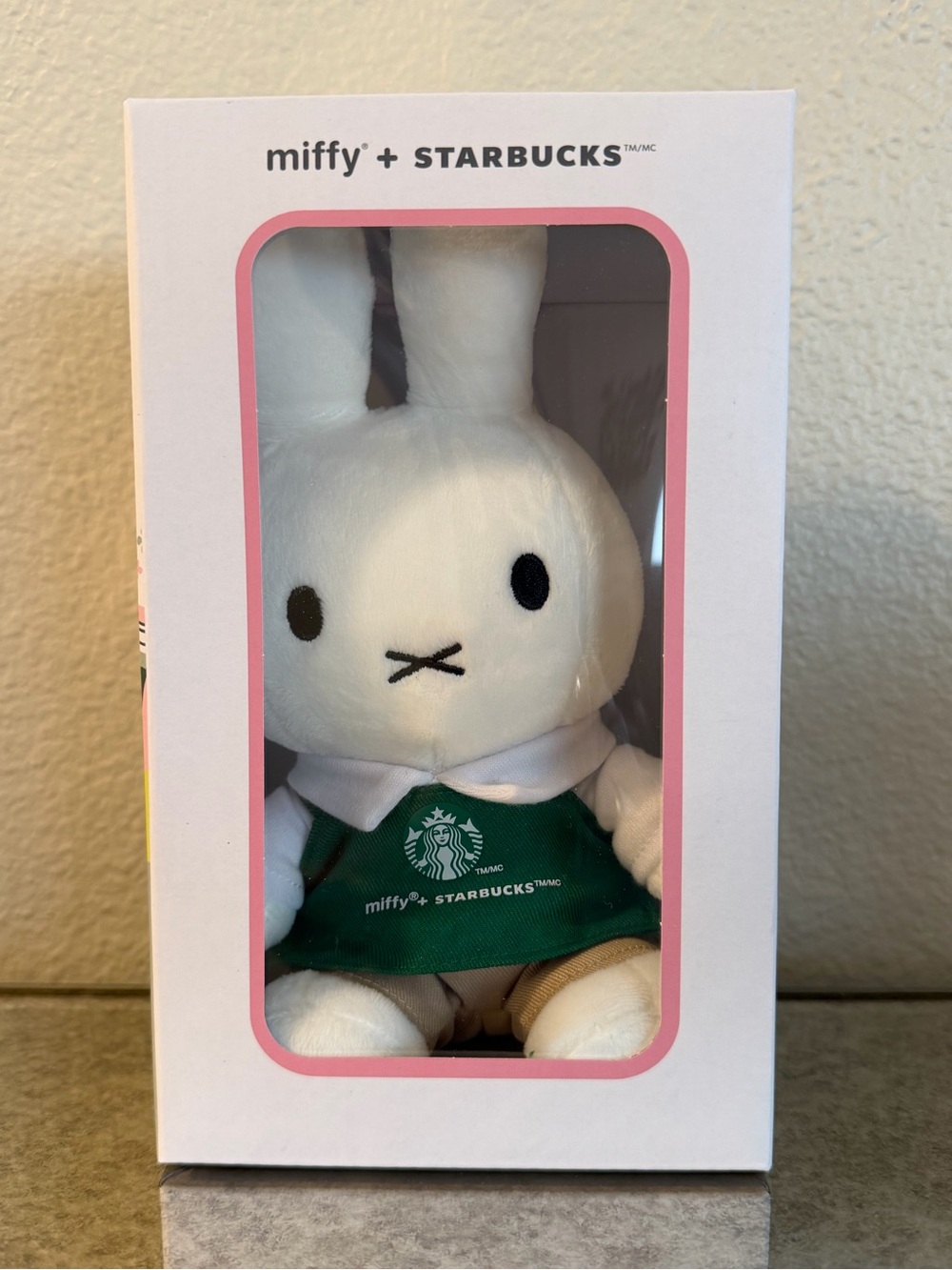 Starbucks x Miffy Plush in Starbucks Branded Apron - White and Green Miffy